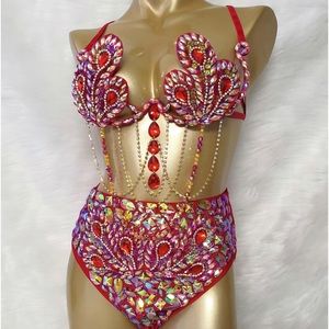 Rave festival Carnival Bra and bottoms set